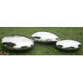 Mirror Polishing Cobble Outdoor Decoration Stainless Steel Sculpture